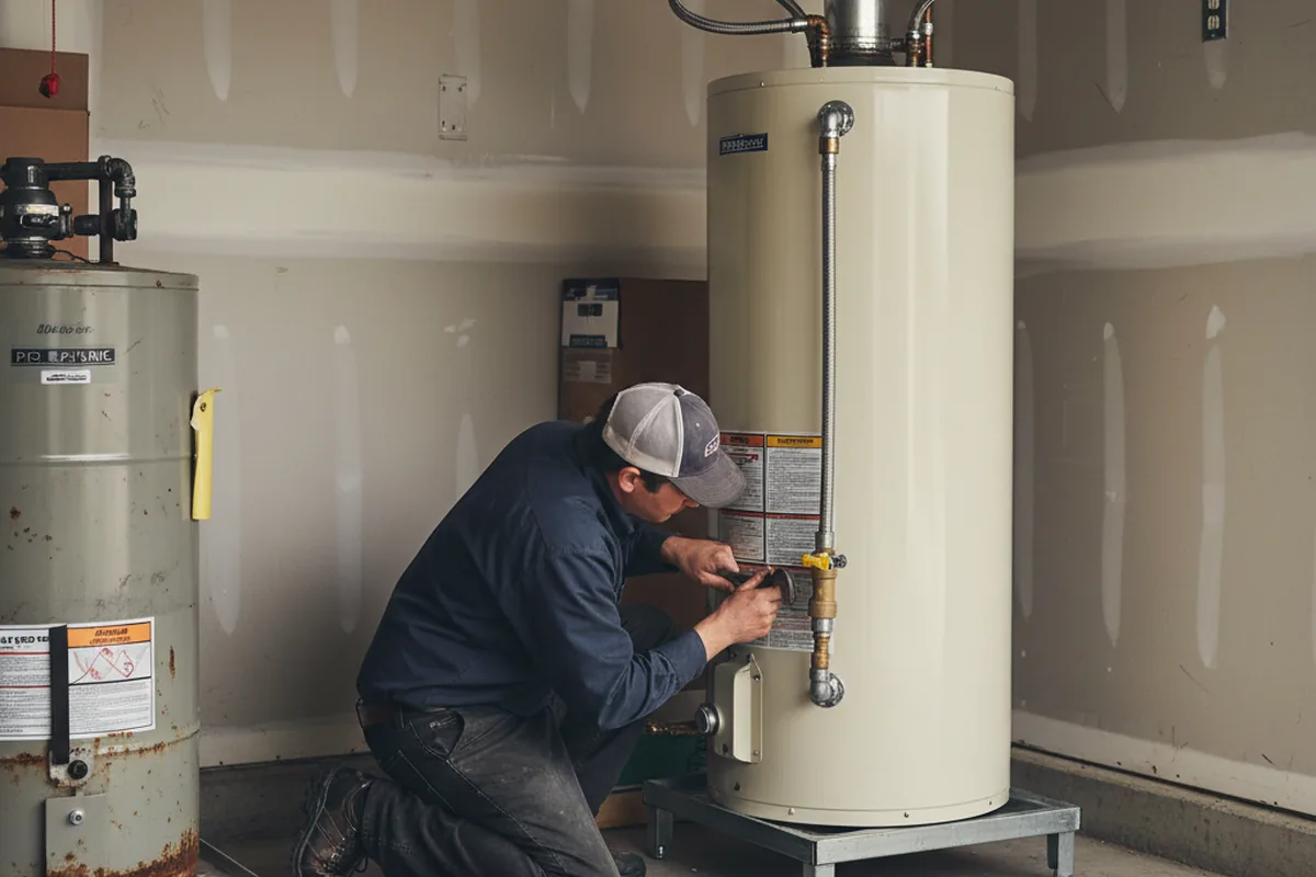 Water heater and shutoff valve replacement in Los Banos