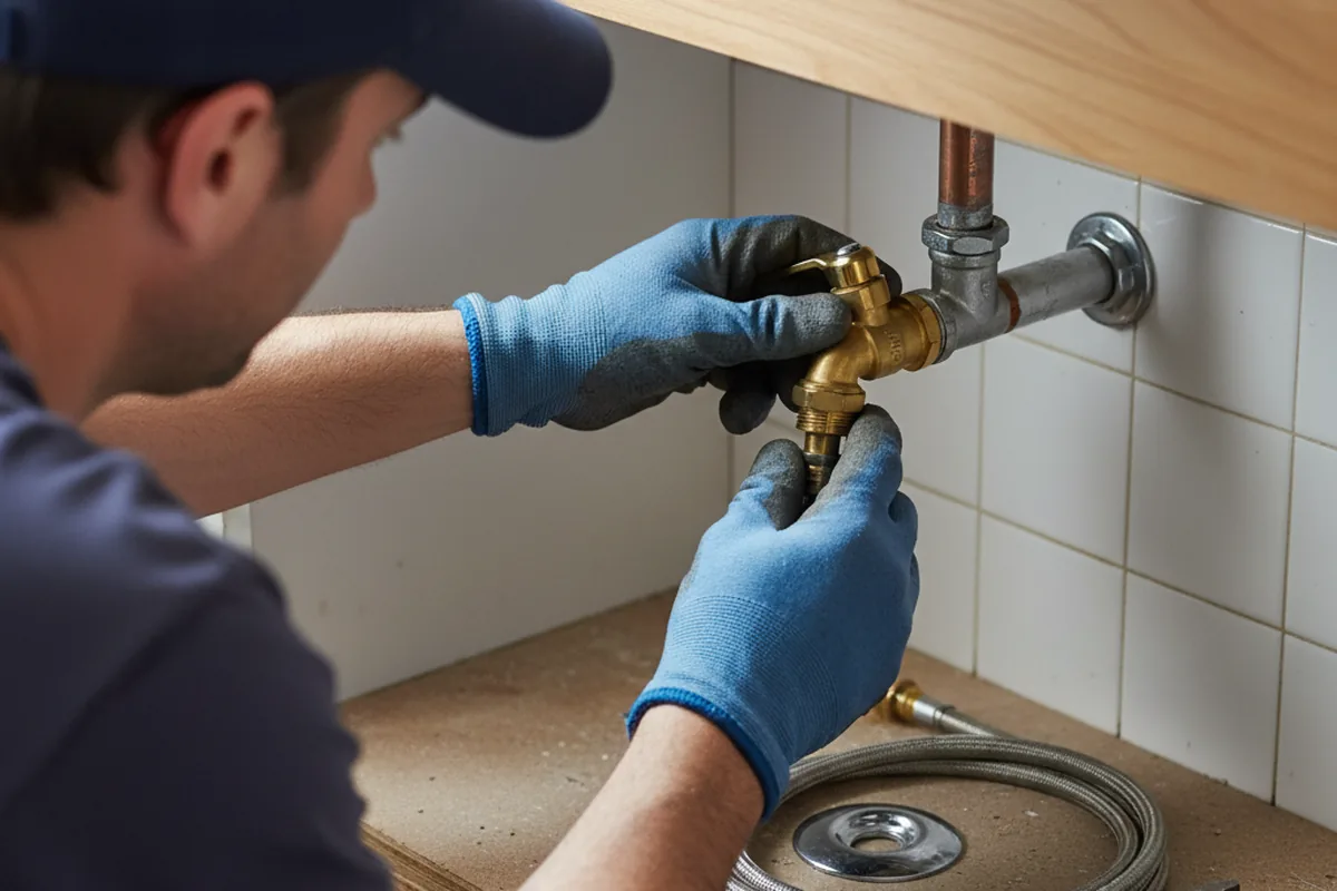 Shutoff valve and fitting work during Faucet and Fixture Repair in Los Banos